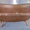 Living room furniture casnmere/leather wooden legs sofa