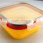 L size Square shaped non-stick silicone food storage container/collapsible silicone container