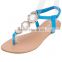 cx289 sexy lady flat sandal shoe with ornaments