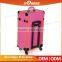 Premium professional PVC rolling makeup case with cosmetic drawer