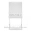 modern white dining chair with leg stainless steel