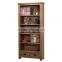 Rustic style solid wooden bookcase with drawer