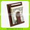 Top grain leather Custom slim Mens Leather Wallet Money Clip 15022