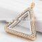 Floating Charm Rhinestone Triangle Blank Locket Pendant