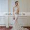 AR-65 Simple Generous Long Lace Sleeveless Bride Dress Mermaid White Tulle Wedding Dress 2016