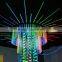 DC12V led meteor shower lighting 3d vertical tube