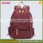 2015 new style cheap cute waterproof under 40 liter canvas tote handbag knapsack for college girls