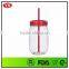 Promotional 540 ml acrylic single wall mason jars