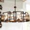 American living room lights Nordic creative hotel club engineering chandelier lamp, wrought iron glass restaurant bar lamp