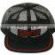 Flat bill baseball black mesh hat , trucker mesh hat , factory snap back hats