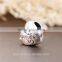 X121A Globalwin 925 European Swing Charm, Diamond Heart Bead Charm