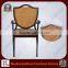 Hot Sale Imitation Wood Stacking Armrest Dining Chair for Restaurant