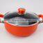 7Pcs Orange Aluminum Non-Stick Cookware Set With Glass Lid