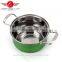 Natural color black bakelite handle clear glass cooking pot