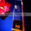 Jingyage Factory Directly Sell Unique Blue Crystal Trophy Plaque Souvenir Crystal Trophy Award Gift