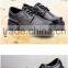 Black genuine cow leather goodyear welted men safety shoes