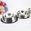 Food Feeder Dish Serving Bowl Water Container Rubber Base Cat Dog Pet Bowl