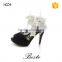 Fashion bridal white color chiffon pearl heel condom for wedding