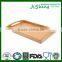 Novelty custom bamboo serving tray with handle, bamboo food serving tray, bamboo breakfast serving tray
