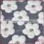 White cotton embroidery flower organza fabric, bridal african lace fabrics