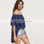 Maxnegio new summer ladies sexy crop top off shoulder blouse korean clothes