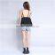 guangzhou ladies clothing black box pleat peplum top black, blusa cropped, clothes online