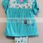 Lovely Style Baby Girls 2 Pcs Set Printed Knitted Cap Sleeve Clothes Set TP-7728