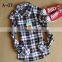 Wholesale red black cotton check stretch flannel shirts for winter