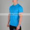Blue Polyester Men Summer Sport Short Sleeve T-Shirt/Men blank t shirts offer sample H-046