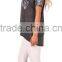 Womens Short Sleeve Silver Sequin Detailed Top Garment Factory In China