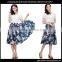 Custom Women Clothes Long Floral Printed Chiffon Skirts,New Latest Skirt Design Floral Printed LOng Skirts for Women