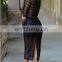 Europe And America Long Sleeve Sexy Perspectivity One-Piece Dress