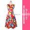 New arrived lady casual clothing dress flower print fashion dress for sale
