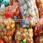 Agriculture industrial use and drawstring sealing&handle fruit mesh bag