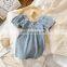 2020 Summer Baby Dress Kids Baby Girls Dress Kids Puff Sleeves Denimn Dress Girls Clothes