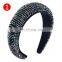 Luxury Full Color Crystal Headband for Women Padded Hairband Handmade Beaded Wide Headwear Hair Accessories Hair Hoop for girl