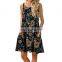 Custom Sleeveless Floral Print Summer Beach Women Night Dress