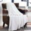All Season Flannel Fleece Plush Throw Velvet White Blanket for Bed Sofa Car
