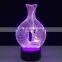 Creative Bird Vase 3D Ночная лампа LED Настольная лампа USB 7 цветов Сенсорная лампа Декор для дома