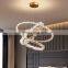 Modern LED Crystal Pendant Lamp Romantic Round Chandelier
