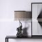 Wholesale modern customized modern hotel desk light luxury sliver elephant shape resin bedroom bedside table lamp