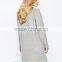 Gray wool winter dress coat wiith long sleeves, women winter coat