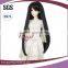 Long natural straight black doll hair wigs