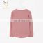 Girls' Cashmere Pullover Sweater Pink Plain Cashmere pullover sweater