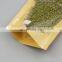 Stock Transparent window kraft paper bag stand up pouch with resealable zipper lock