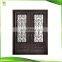 Oil rubbed bronze pre hung rustic wrought iron single entry doors