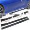 6pcs carbon look 2m universal car side skirts winglet extensions, Side splitters body apron lip for honda