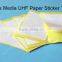 Cheap Price UHF Gen2 Rfid Paper Sticker Tag for 12m Long Range Uhf Reader