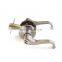 New design zinc die casting satin nickel tubular flush double door handle lever lock for interior wooden door