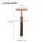 Double Edge Safety Razor with Long Natural Bamboo Handle High Quality